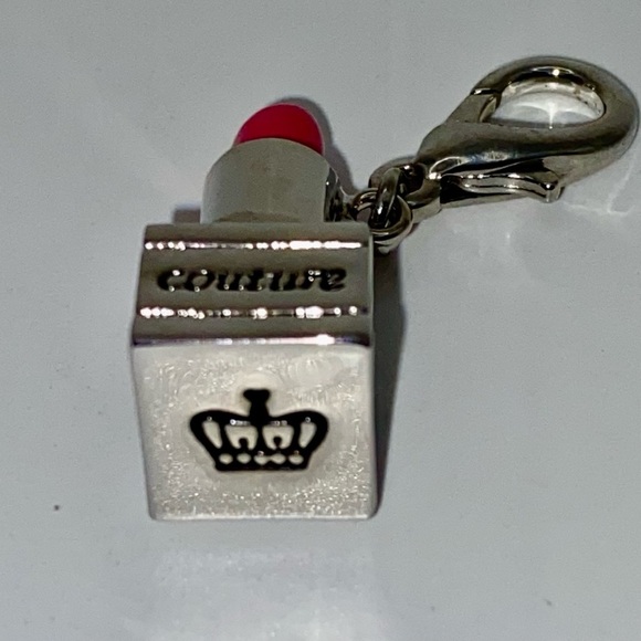 Juicy Couture silver tone and pink lipstick charm - Picture 4 of 9